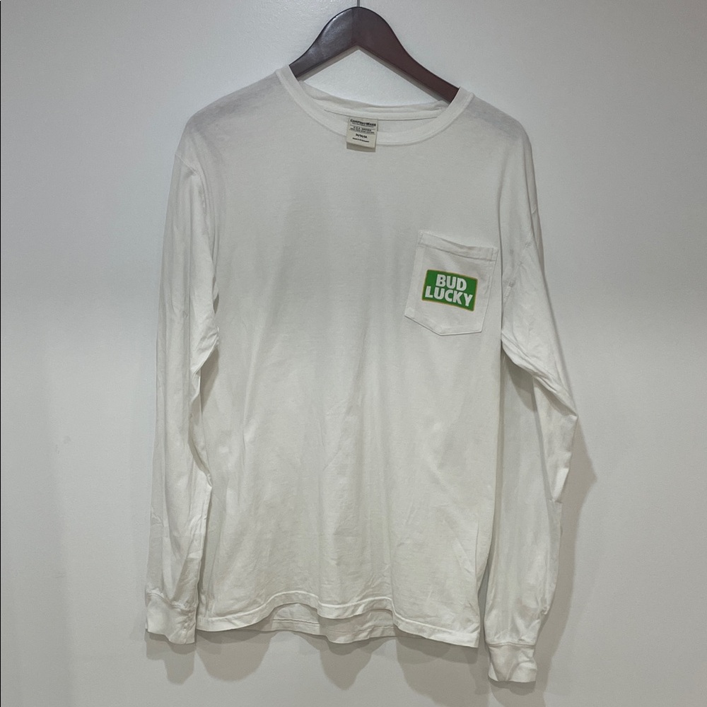 Men’s Bud Light Bud Lucky long sleeve shirt medium St Patrick’s Day
